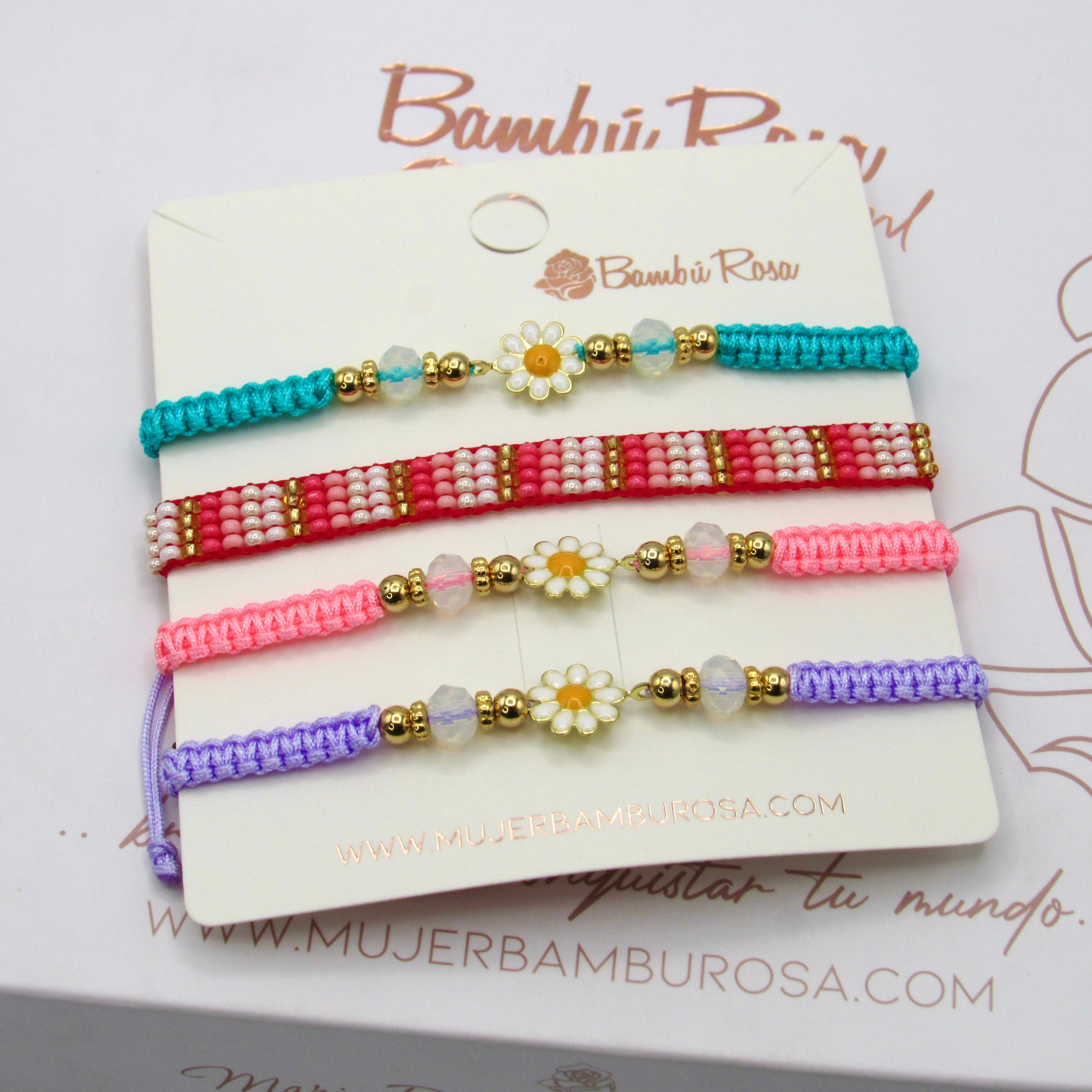 Set De Pulseras X 4 Girasol Multicolor