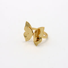 Anillo Mini Mariposa Doble Dorado