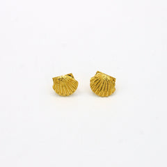 Aretes Topos Conchas Dorados