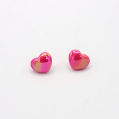 Aretes Topos Corazones Porcelanicron Tonos Rosa