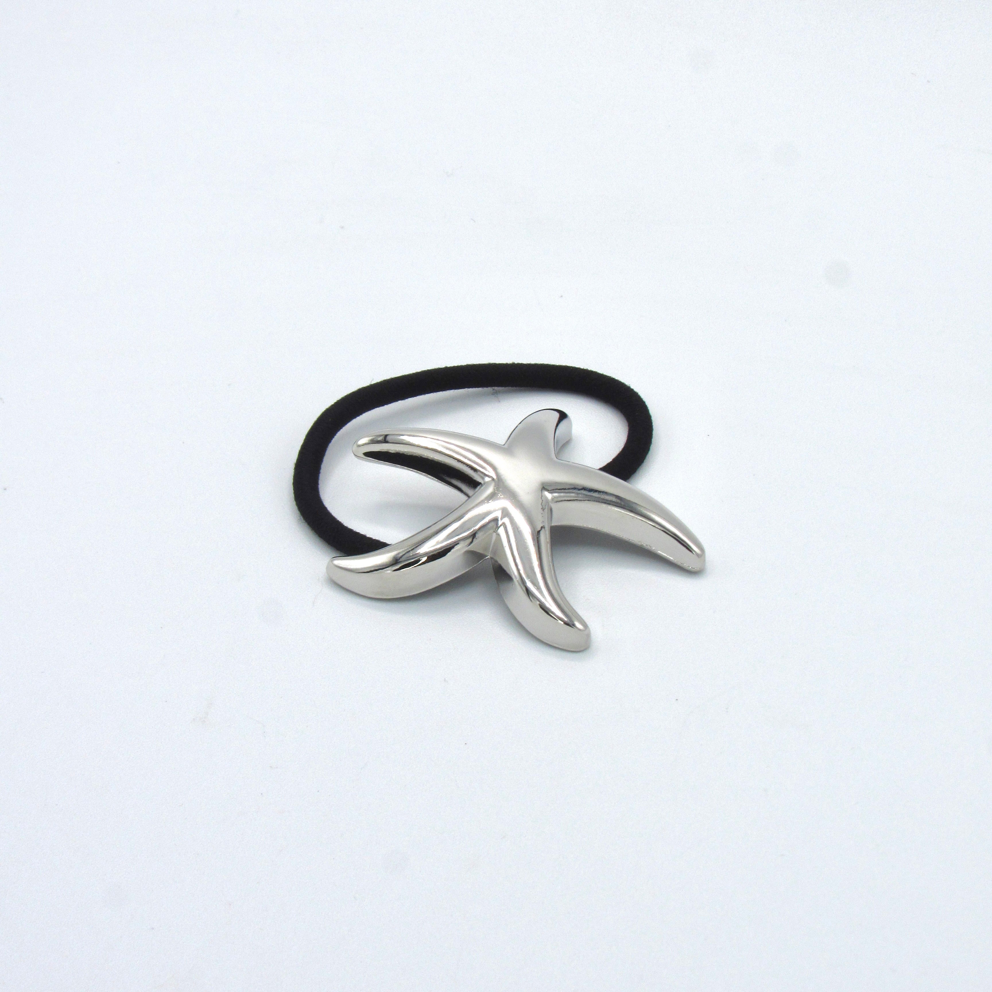 Hair Clip Estrella Plateada