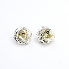 Aretes Maxi Topos Rosa Plateados