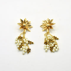 Aretes Girasol Tejido Madres Dorado