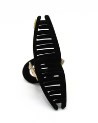 Pinza En Gamuza Maxi Corazon Dorada-Negra