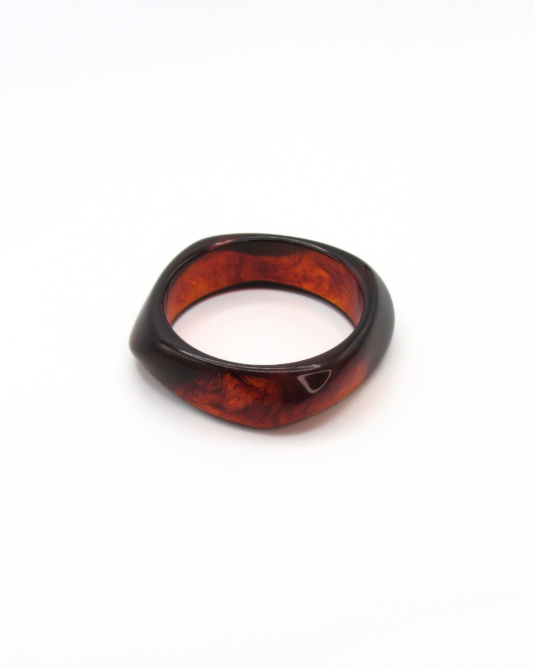 Pulsera Maxi Resina Café Claro
