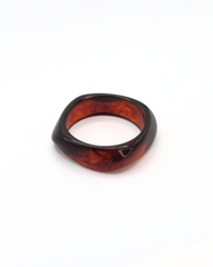 Pulsera Maxi Resina Café Claro
