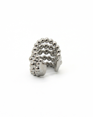 Ear Cuff Esferas Abanico Plateado