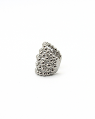 Ear Cuff Esferas Abanico Plateado