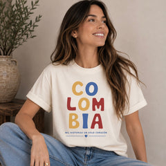 Camiseta Manga Corta Colombia - Bambú Rosa Joyas y Accesorios 