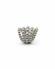 Ear Cuff Esferas Abanico Plateado