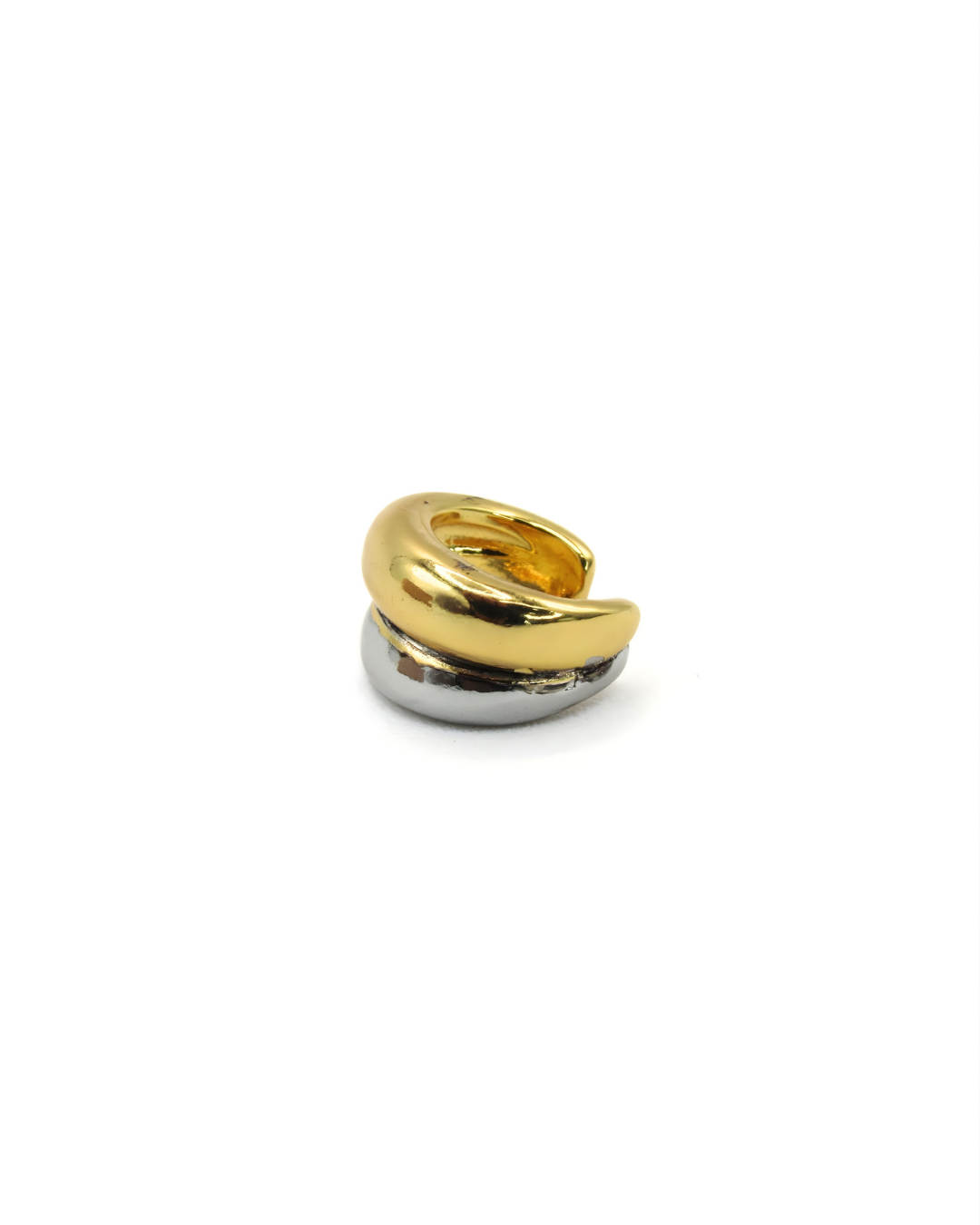 Ear Cuff Doble Linea Dorado-Plateado