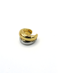 Ear Cuff Doble Linea Dorado-Plateado
