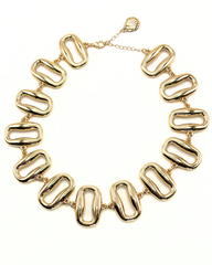 Collar Maxi Eslabones Latidos Irregular Dorado