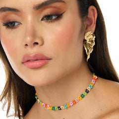 Collar Choker Flores Multicolor Musa