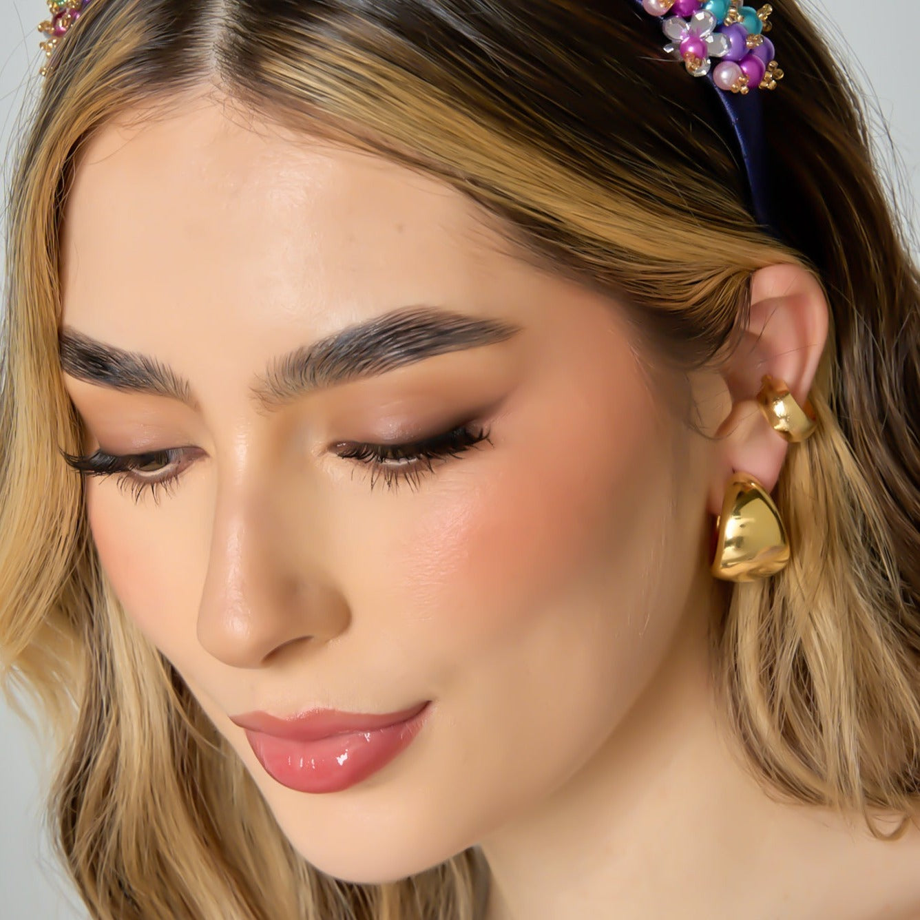 Ear Cuff Liso Dorado