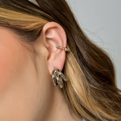 Set Aretes + Ear cuff Plateado