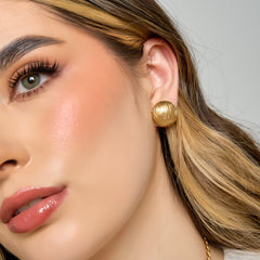 Aretes Maxi Calado Cebra Conexión Dorado