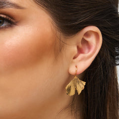 Aretes Gancho Cola De Sirena Mini Dorado