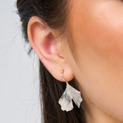 Aretes Gancho Cola De Sirena Mini Plateado