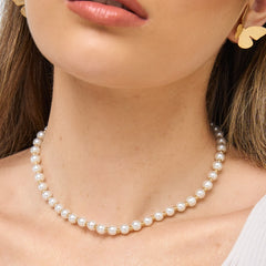 Collar Choker Perlas Dorado