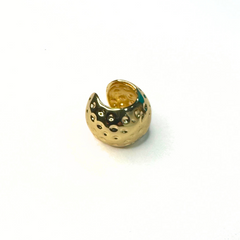 Ear Cuff Textura Conexión Dorado