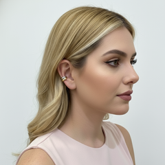 Ear Cuff Doble Linea Dorado-Plateado