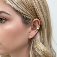 Ear Cuff Triple Linea Texturizado