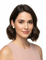 Aretes Topos Corazones Nacar Dorados