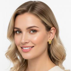 Aretes Topos Tortugas Doradas