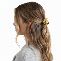 Pinza Corazón Latidos Dorada