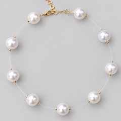 Maxi Collar perlas invisible Amore