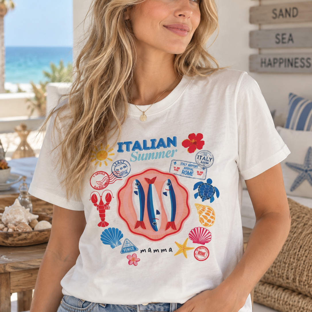 Camiseta manga corta marina