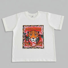 Camiseta manga corta blanca estampada tigre - Bambú Rosa Joyas y Accesorios 