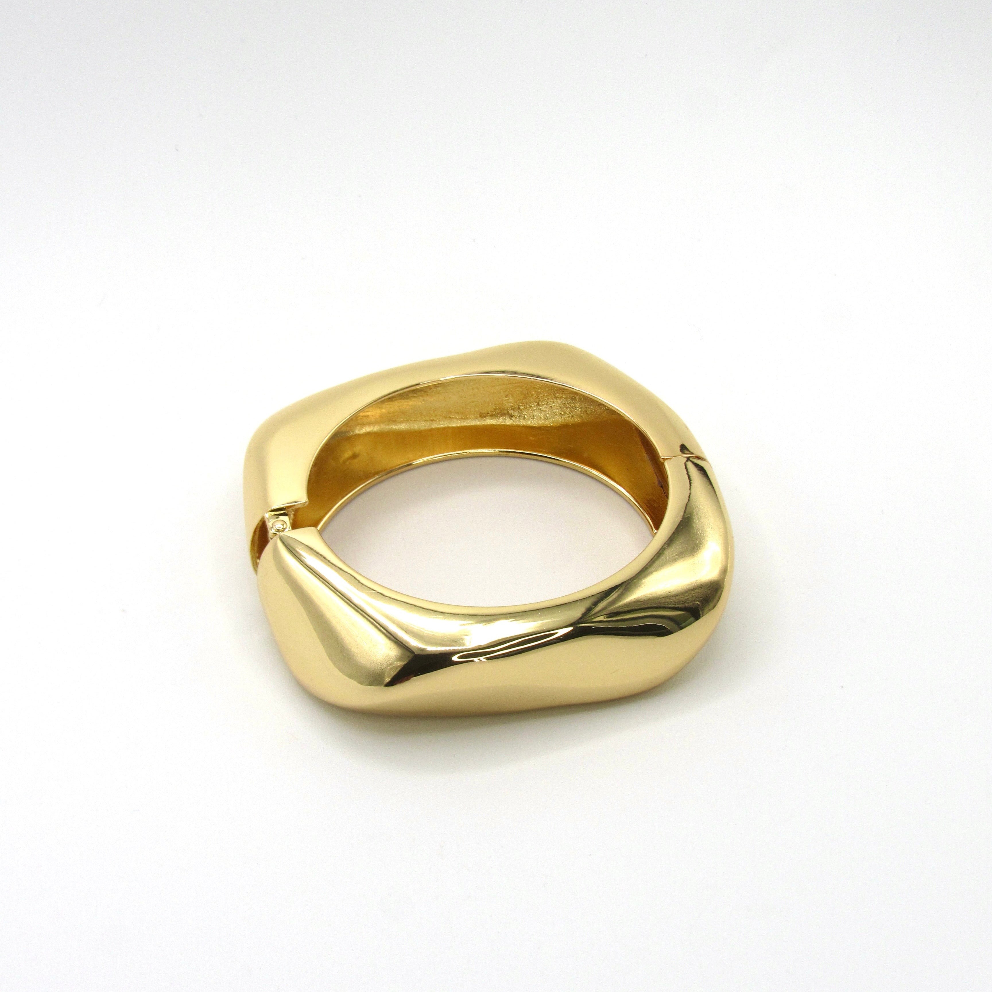 Pulsera Maxi Dorada Geometrica