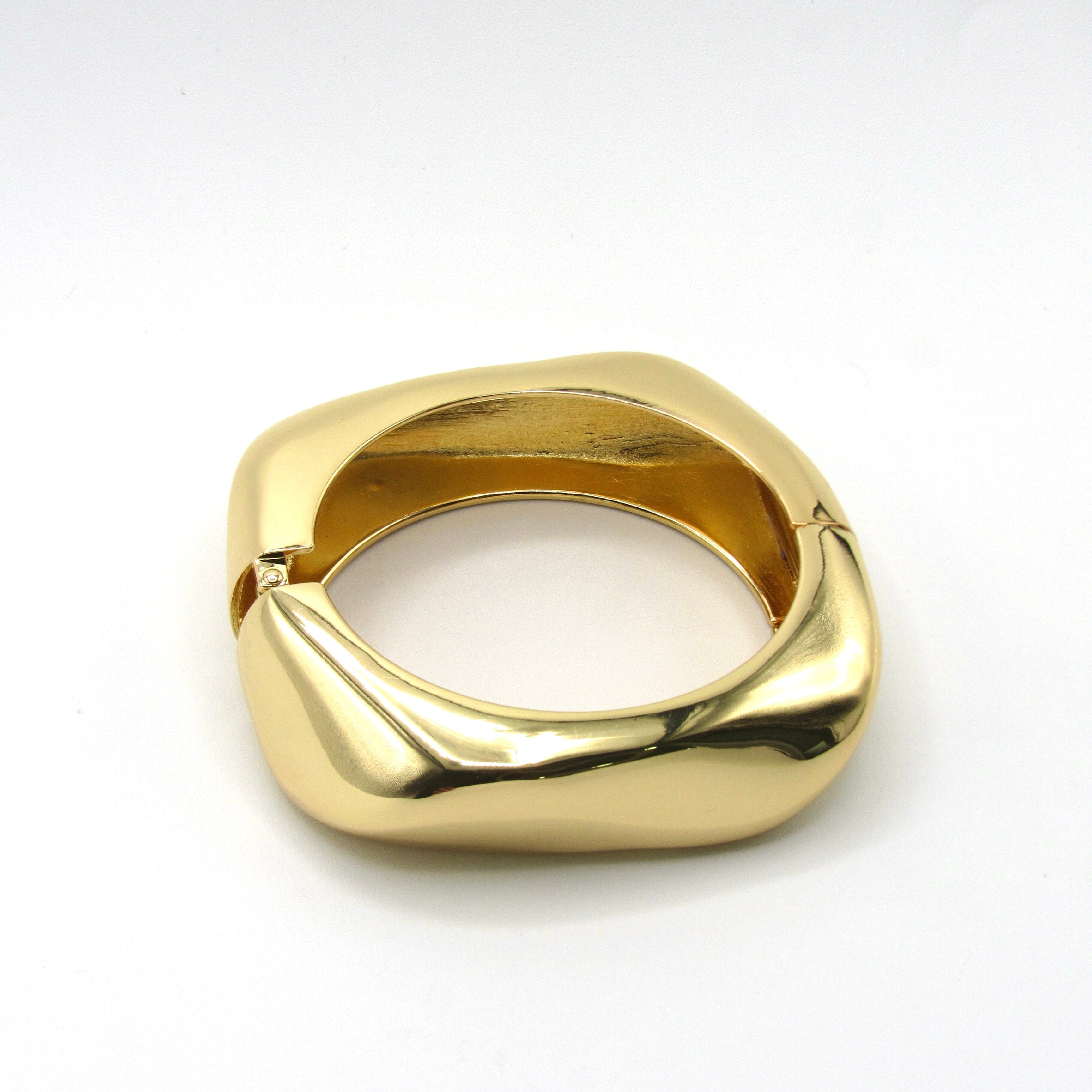 Pulsera Maxi Dorada Geometrica