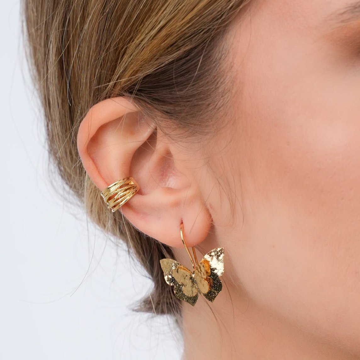 Ear Cuff Lasos Esencial Dorado