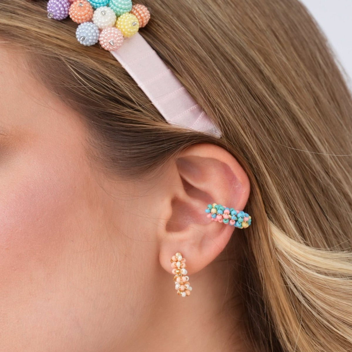 Ear Cuff Mostacilla Esencial Multicolor Pastel