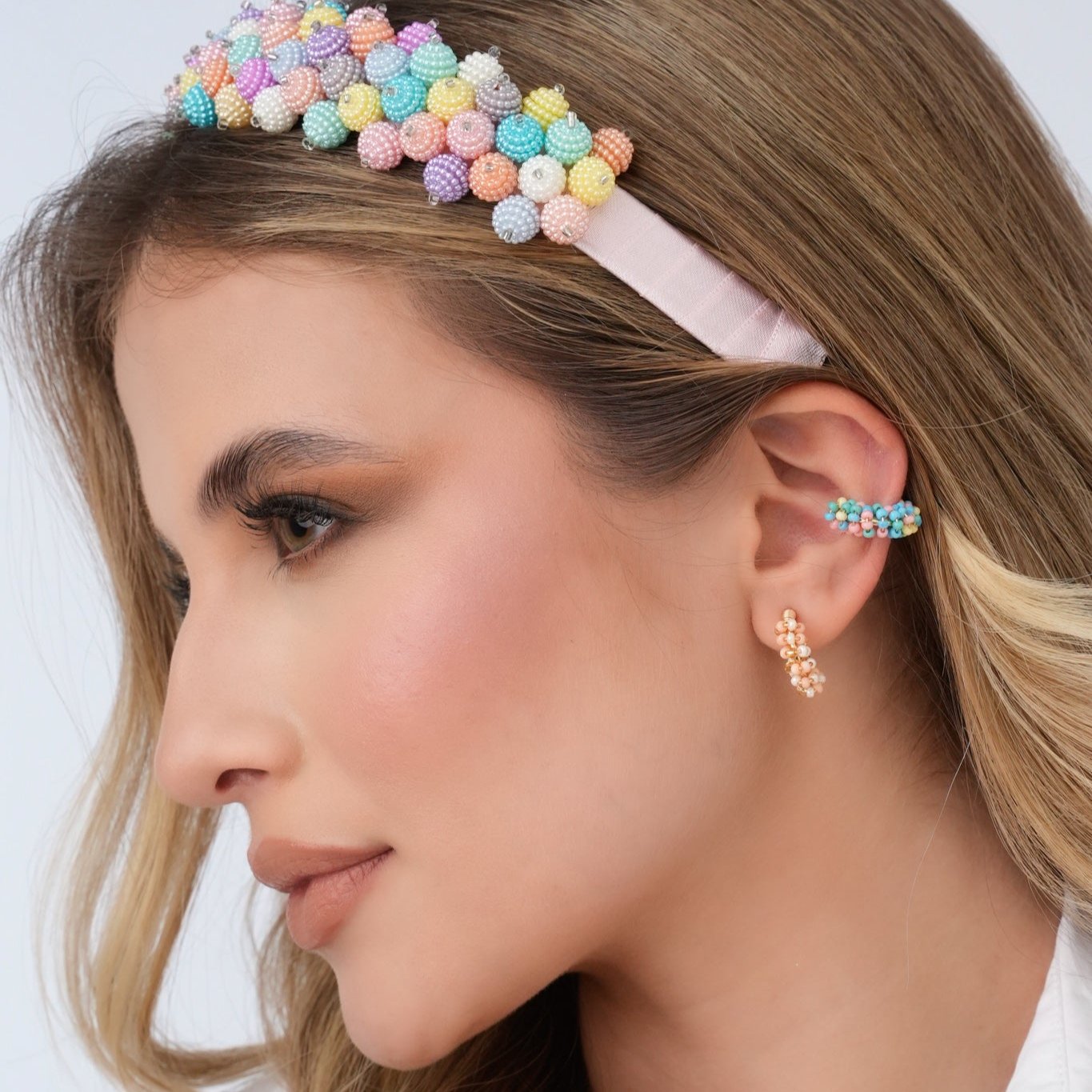 Ear Cuff Mostacilla Esencial Multicolor Pastel