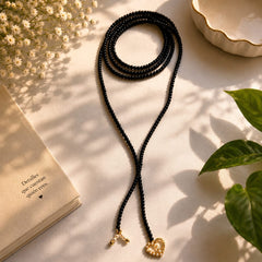 Collar Corbatin Dijes Mostacilla Dorado Florecer