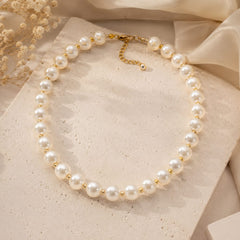 Maxi Collar Perlas Dorado Aura