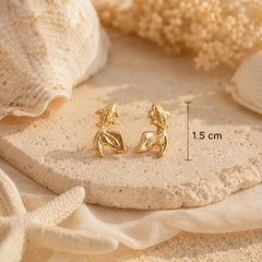 Aretes Topos Pez Dorados Mar y Arena