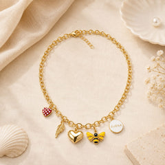 Collar Caden Dijes surtidos Abeja Dorado Aura