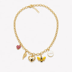 Collar Caden Dijes surtidos Abeja Dorado Aura