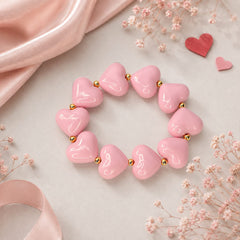 Pulsera Ábaco Corazones Rosados Amaré