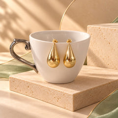 Arete Largo Gota Dorado Esplendor