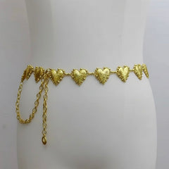 Cinturon cadenas Corazon Latidos Dorada