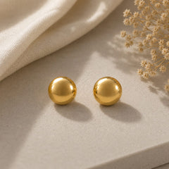 Aretes Maxi Topo Dorados Florecer - Bambú Rosa Joyas y Accesorios 