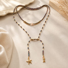 Set Collar Corbatin y Topo Balin Cristales Boreal Aura - Bambú Rosa Joyas y Accesorios 