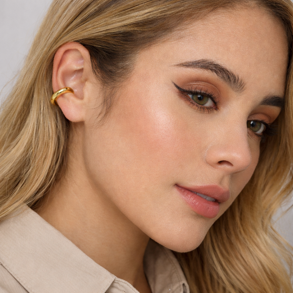 Earcuff Liso Dorado Musa - Bambú Rosa Joyas y Accesorios 