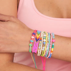 Pulsera Chaquiras Multicolor - Bambú Rosa Joyas y Accesorios 